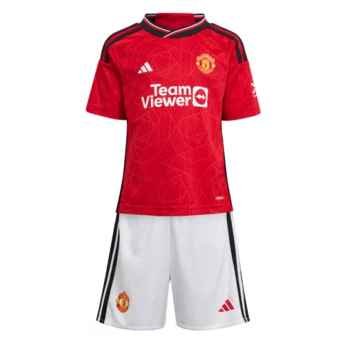 Maillot de foot Manchester United Jadon Sancho #25 Domicile enfant 2023-24 Manches Courte (+ pantalon court)